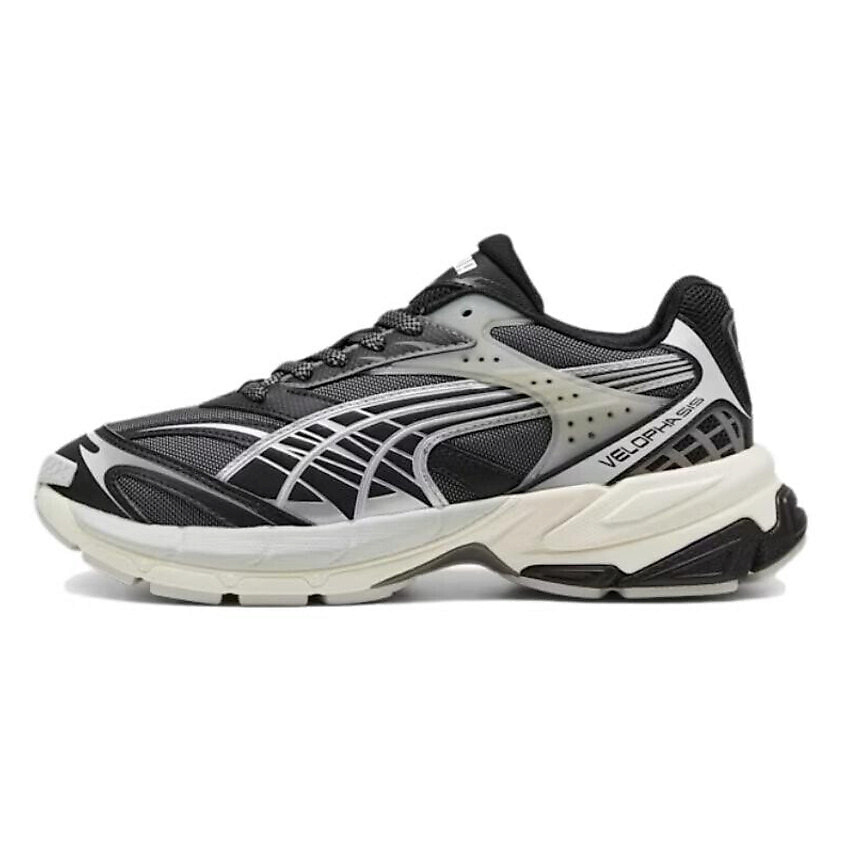 Изображение товара PUMA Velophasis Кроссовки для бега унисекс черные низкий топ износостойкие антискользящие