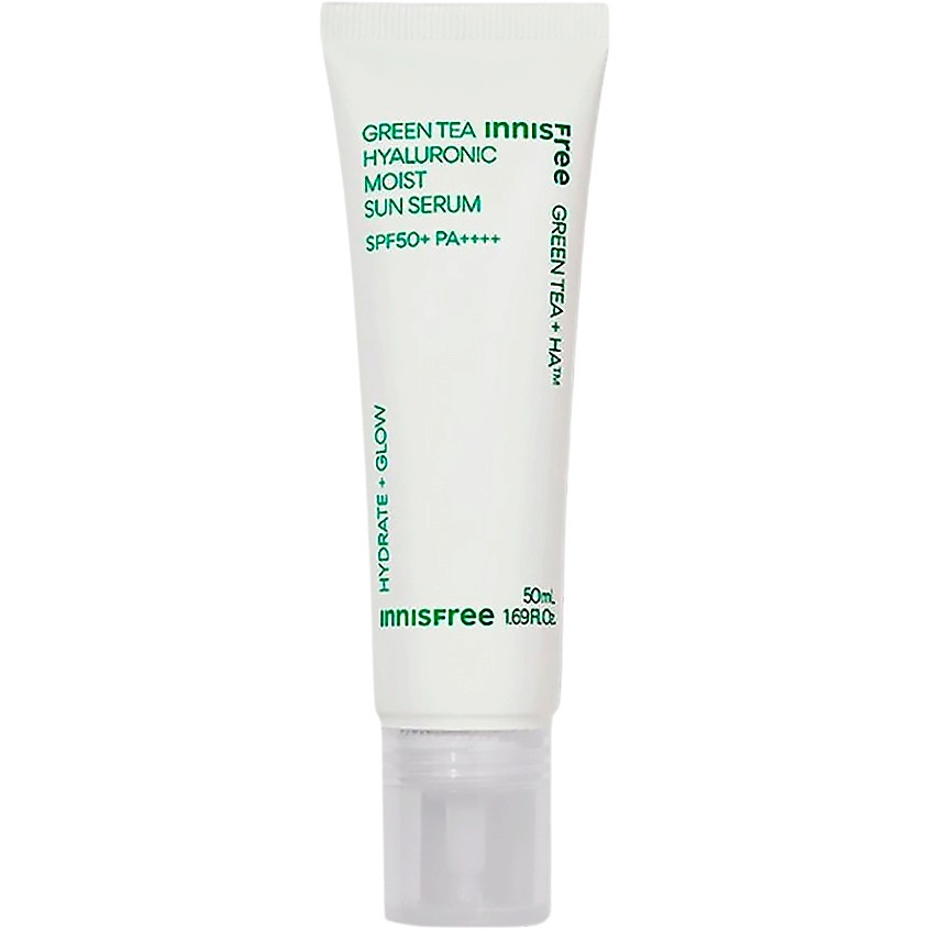 Изображение товара INNISFREE Сыворотка для лица солнцезащитая увлажняющая с гиалуроновой кислотой и зеленым чаем SPF50+ PA++++ Green Tea Hyaluronic Moist Sun Serum, 25 мл Изображение товара INNISFREE Сыворотка для лица солнцезащитая увлажняющая с гиалуроновой кислотой и зеленым чаем SPF50+ PA++++ Green Tea Hyaluronic Moist Sun Serum, 25 мл