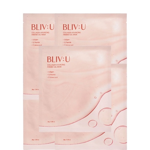 Набор масок для лица BLIV:U Гидрогелевая маска с коллагеном и пептидами Collagen Bouncing Firming Gel Mask
