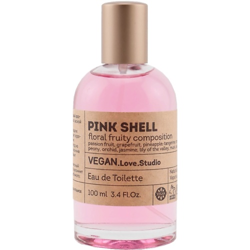 Туалетная вода VEGAN.LOVE.STUDIO Туалетная вода женская Pink Shell маракуйя клубника ананас жасмин