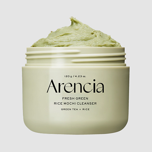 Пенка для умывания ARENCIA Очищающее средство с зелёным чаем и центеллой  Fresh Green Rice Mochi Cleanser