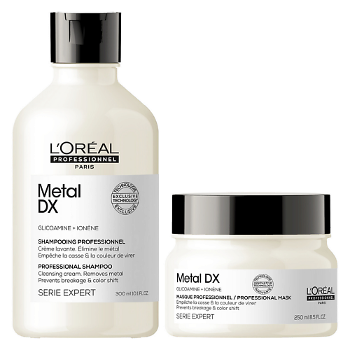 Набор для ухода за волосами L'OREAL PROFESSIONNEL Набор для ухода за поврежденными волосами L'Oreal Professionnel Metal DX Duo
