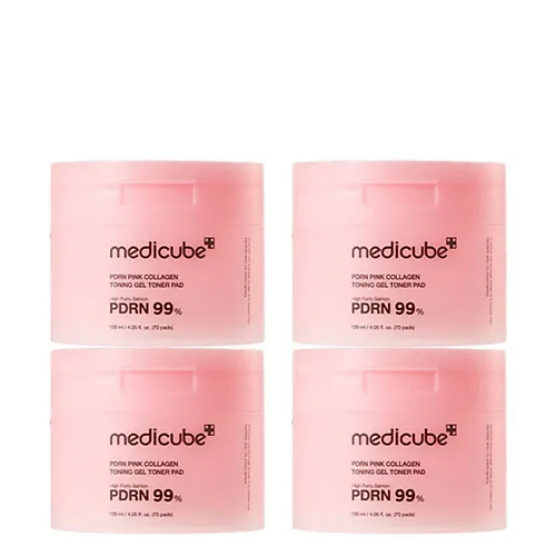 Набор средств для лица MEDICUBE Набор тонер-пэдов для сияния кожи PDRN Pink Collagen