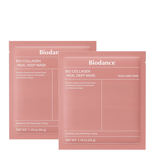 Маска для лица BIODANCE Маска для кожи Bio Collagen-Real Deep Mask Duo