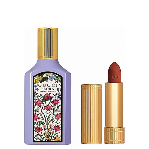 Набор парфюмерии GUCCI Набор Gucci: Парфюмерная вода Flora Gorgeous Magnolia + Матовая помада Rouge a Levres Mat