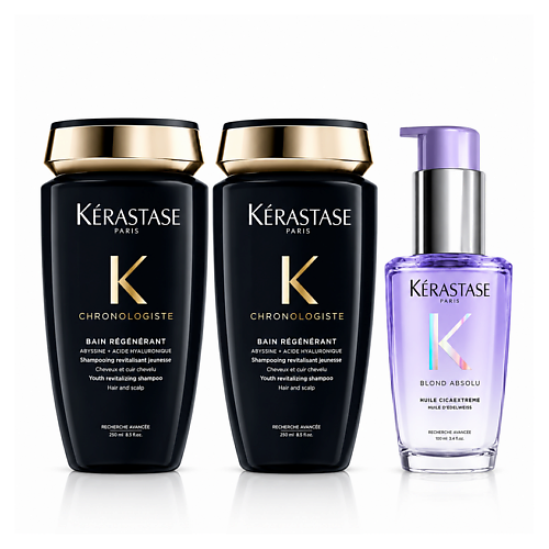 Набор для ухода за волосами KERASTASE Восстанавливающий набор для волос Chronologiste и Blond Absolu