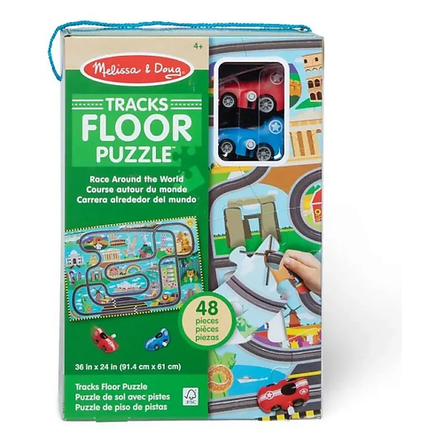 Развивающая игрушка MELISSA & DOUG Пазл «Гоночная трасса», 48 деталей