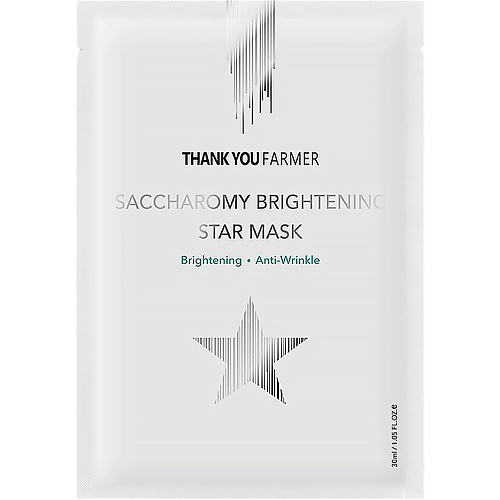 Маска для лица THANK YOU FARMER Маска для лица тканевая омолаживающая на основе дрожжей Saccharomy Brightening Star Mask