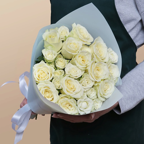 Букет живых цветов STUDIO FLORISTIC Букет из роз «Аромат чистоты»