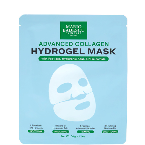 MARIO BADESCU Набор гидрогелевых тканевых масок с коллагеном Advanced Collagen Hydrogel Mask