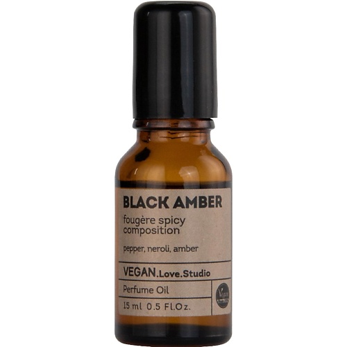 Масло для тела VEGAN.LOVE.STUDIO Парфюмерное масло для тела Black Amber перец амбра нероли