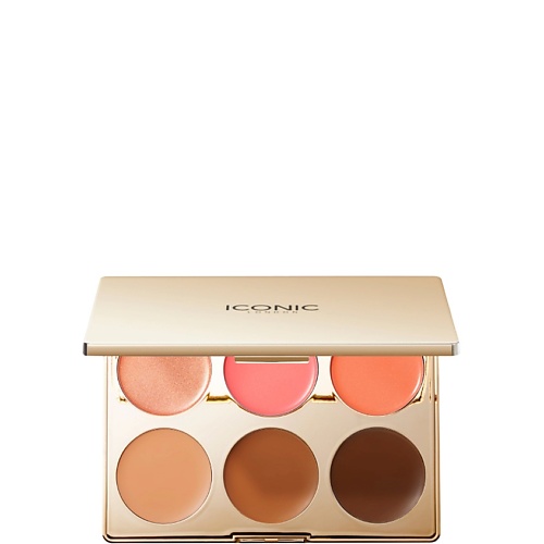 Палетка ICONIC LONDON Палетка для лица Multi-Use Cream Blush, Bronze & Highlight Palette