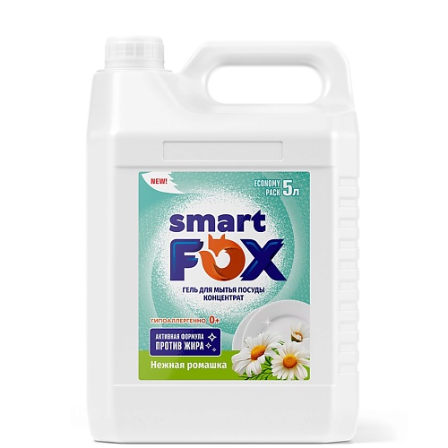 Жидкость для мытья посуды SMART FOX Средство для мытья посуды Нежная ромашка