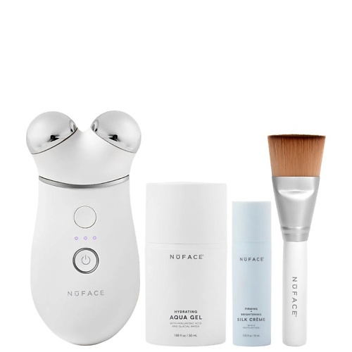 Набор средств для лица NUFACE Набор (Аппарат для лица + Аква-гель + Крем для лица + Кисть)