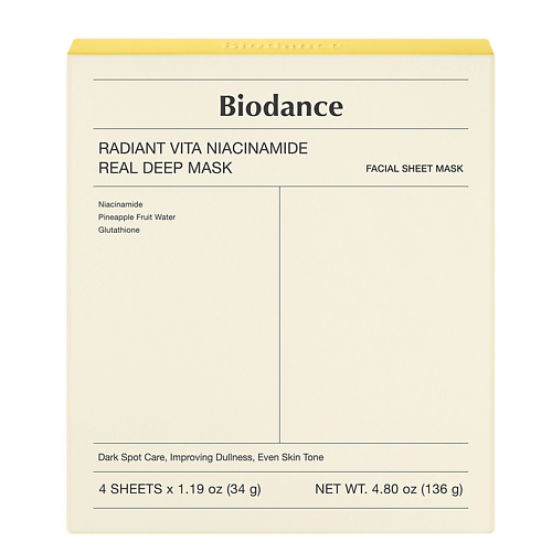 Маска для лица BIODANCE Маска для лица Radiant Vita Niacinamide