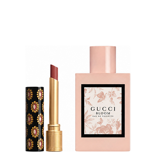 Набор парфюмерии GUCCI Набор: Туалетная вода Bloom Eau de Toilette + Помада Rouge De Beaute Brilliant