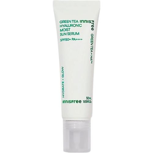Сыворотка для лица INNISFREE Сыворотка для лица солнцезащитая увлажняющая с гиалуроновой кислотой и зеленым чаем SPF50+ PA++++ Green Tea Hyaluronic Moist Sun Serum