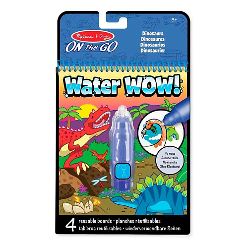 Раскраска MELISSA & DOUG Многоразовая водная раскраска Water Wow! Динозавры