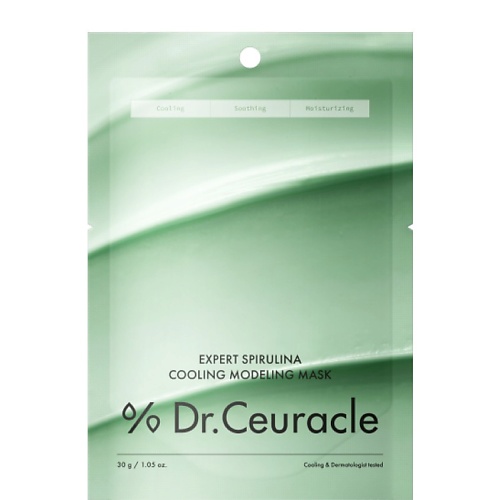 Маска для лица DR. CEURACLE Охлаждающая альгинатная маска для лица со спирулиной