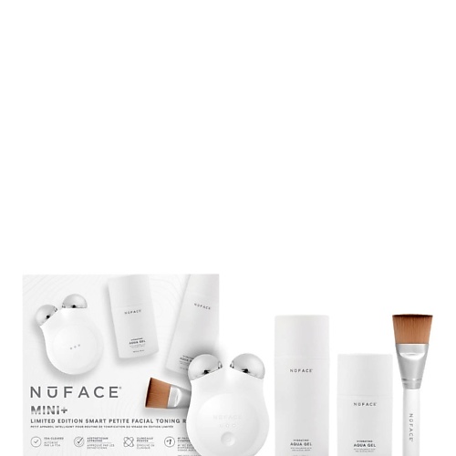 Набор средств для лица NUFACE Набор (Аппарат для лица мини + Аква-гель + Крем для лица + Кисть + Сменные насадки)