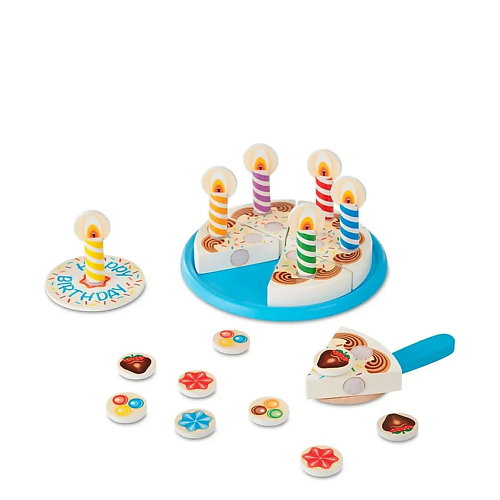 Развивающая игрушка MELISSA & DOUG Деревянный игровой набор Birthday Cake