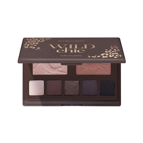 Тени для век STELLARY Палетка для лица и глаз WILD CHIC мультифункциональная