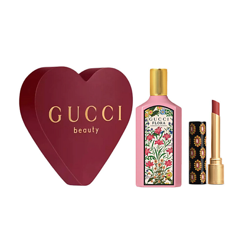 Набор парфюмерии GUCCI Набор Flora Gorgeous Gardenia: Парфюмерная вода + Матовая помада Rouge a Levres Mat