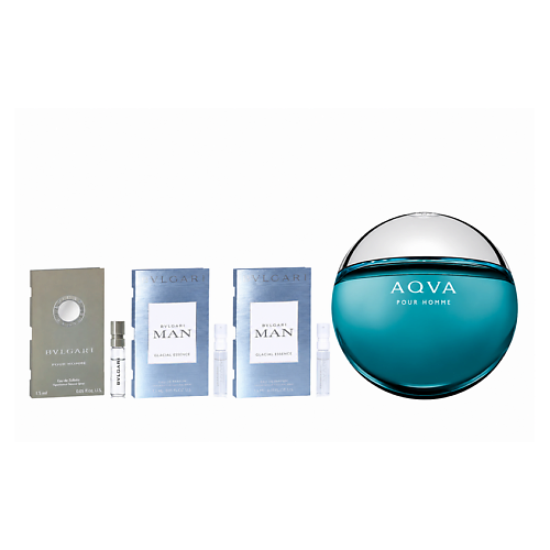 Набор парфюмерии BVLGARI Мужской парфюмерный набор Bvlgari Aqva Pour Homme с миниатюрами