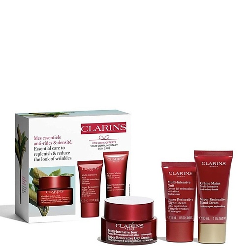 Набор средств для лица CLARINS Набор (Крем дневной sup.restor + Ночной крем + крем для рук)
