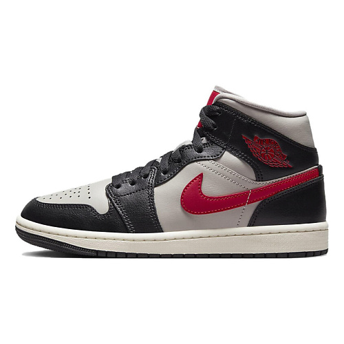 Кроссовки NIKE Кроссовки 1 Mid Black College Grey Gym Red