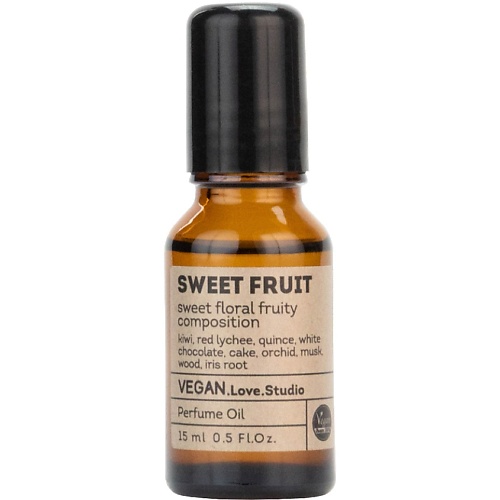 Масло для тела VEGAN.LOVE.STUDIO Парфюмерное масло для тела Sweet Fruit личи белый шоколад пирожное белый кедр