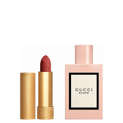 Набор парфюмерии GUCCI Набор: Парфюмерная вода Bloom + Матовая помада Rouge a Levres Mat