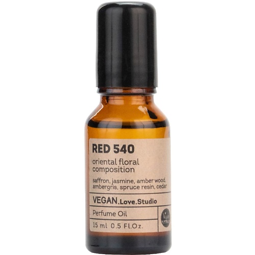 Масло для тела VEGAN.LOVE.STUDIO Парфюмерное масло для тела Red 540 шафран жасмин амбра кедр