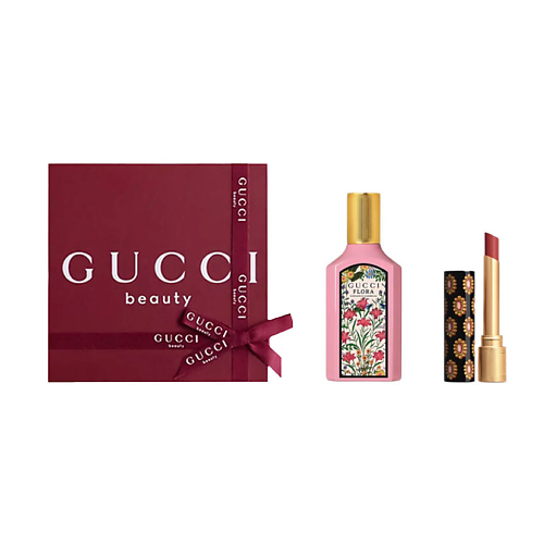 Набор парфюмерии GUCCI Парфюмерная вода Flora Gorgeous Gardenia + Помада Rouge de Beaute Brillant