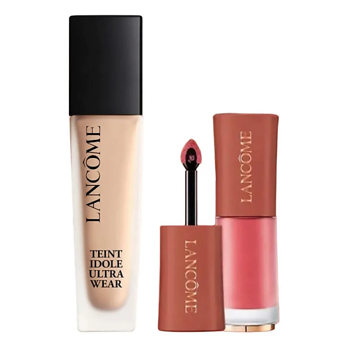 Набор средств для макияжа LANCOME Набор: тональный крем Teint Idole Ultra Wear + Жидкая помада L'Absolu Rouge Intimatte