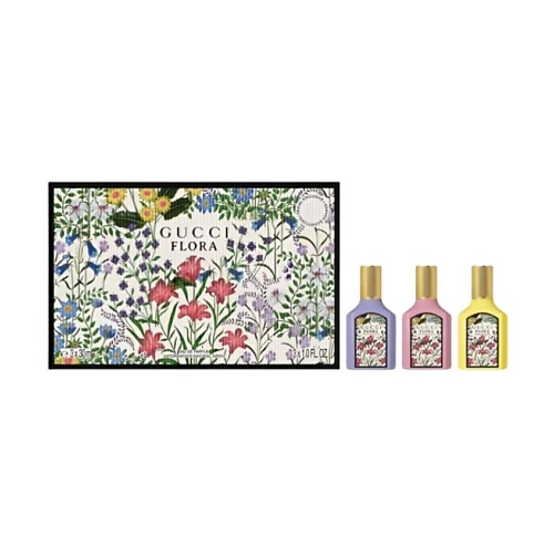 Набор парфюмерии GUCCI Набор Flora: Парфюмерная вода Gorgeous Gardenia + Gorgeous Magnolia + Gorgeous Orchid