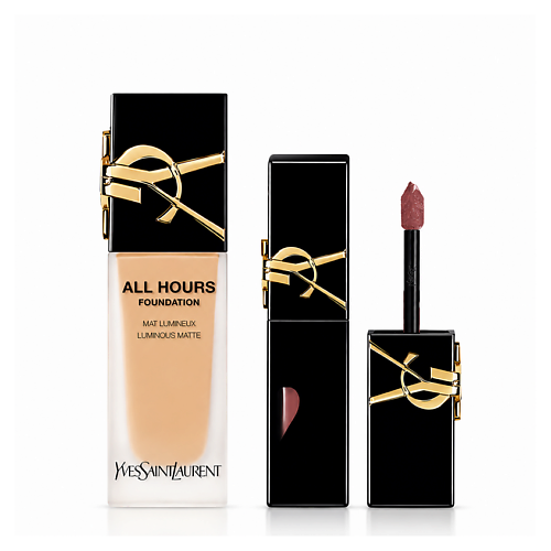 Набор средств для лица YVES SAINT LAURENT Набор декоративной косметики All Hours Foundation + The Inks