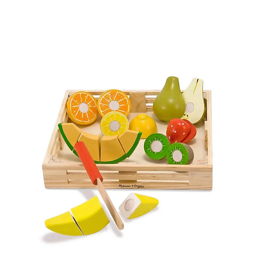 Игровой набор MELISSA & DOUG Деревянный набор фруктов для нарезки Cutting Fruit