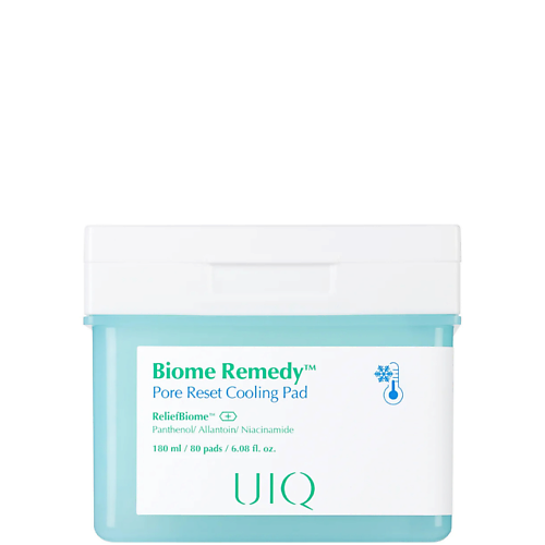 Патчи для лица UIQ Охлаждающие пэды для сужения пор Biome Remedy Pore Reset Cooling Pad 80