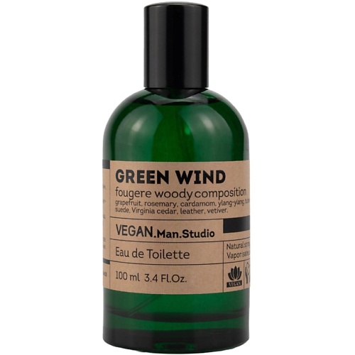 Туалетная вода VEGAN.LOVE.STUDIO Туалетная вода мужская Green Wind свежий цитрусовый