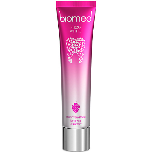 BIOMED Инновационная отбеливающая зубная паста со вкусом клубники Piezowhite 65