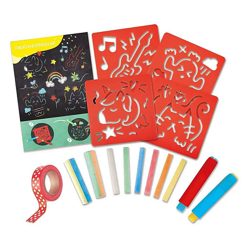 HAPE Развивающая игрушка Мел и трафареты