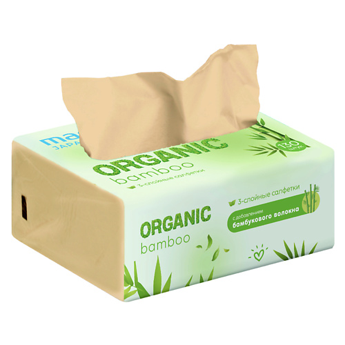 Салфетки для рук MARABU Салфетки бумажные в мягкой упаковке ORGANIC