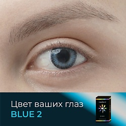 Цветные контактные линзы OKVision Fusion Blue (2)