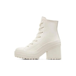 Кроссовки Chuck 70 De Luxe Womens Heel Leather High Egret Womens