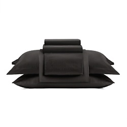 Постельное белье Vip из Oднотонного Сатина Семейное 160x220 Бежевый