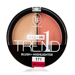 Двойные румяна-хайлайтер TREND ALL-IN-ONE