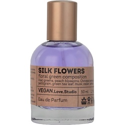 Парфюмерная вода женская Silk Flowers зеленая сирень петитгрейн белый кедр