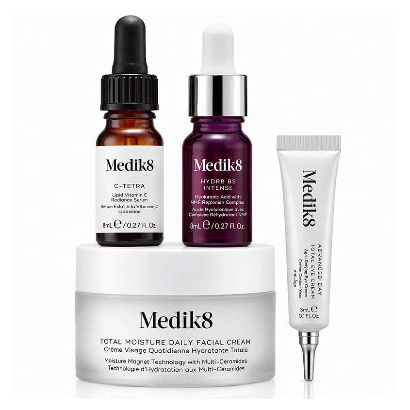 Изображение товара MEDIK8 Набор средств для ухода за лицом Radiance Ritual, миниатюры набора Изображение товара MEDIK8 Набор средств для ухода за лицом Radiance Ritual, миниатюры набора