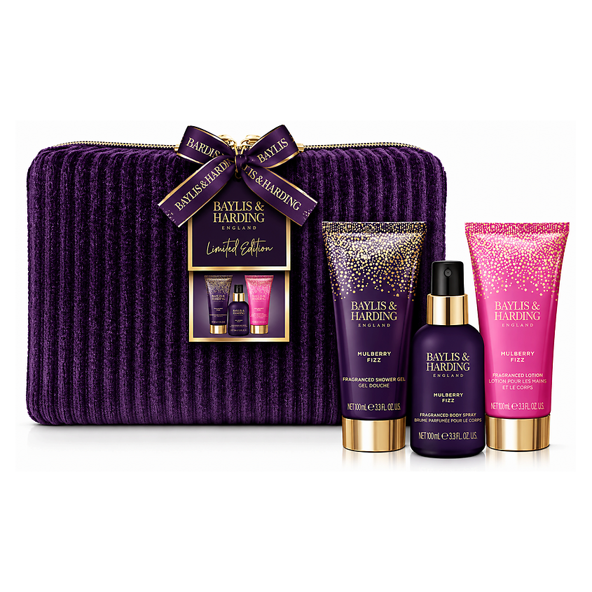 Изображение товара BAYLIS & HARDING Набор для тела Mulberry Fizz, 3*100 мл + Косметичка Изображение товара BAYLIS & HARDING Набор для тела Mulberry Fizz, 3*100 мл + Косметичка
